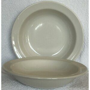 Syscoware Ivory Soup Or Salad Wide Rimmed Bowls 8 1/4”W with 1” Rim VGUC